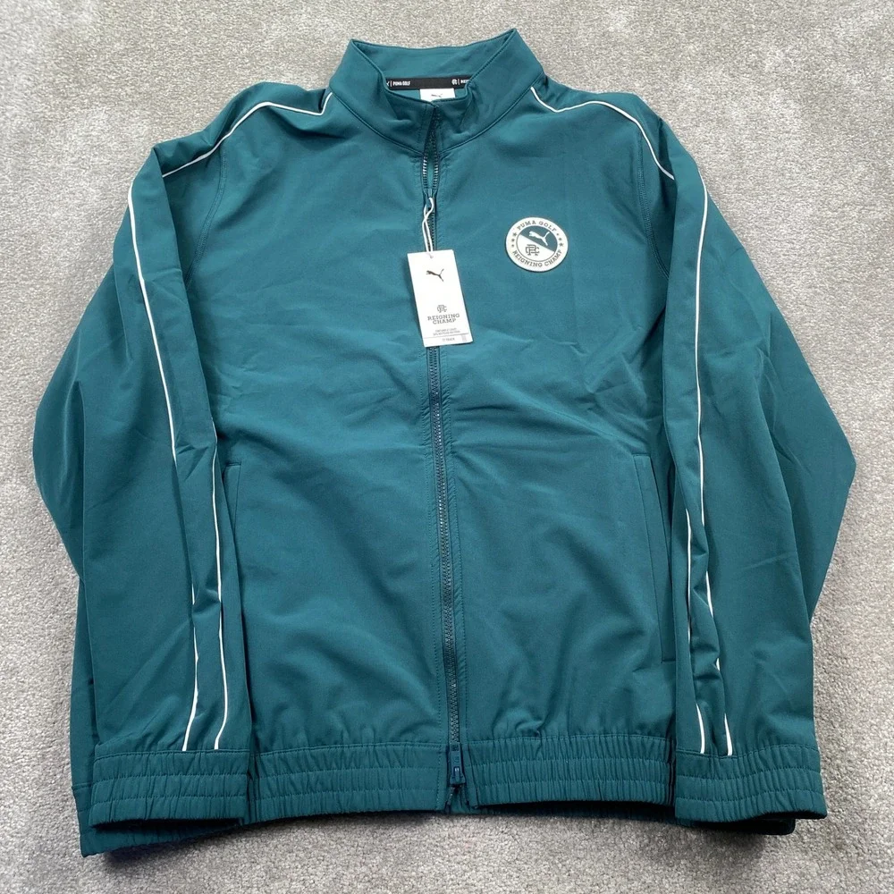 Puma Golf x Reigning Champ T7 Track Jacket Green Terrain Mens XL NEW